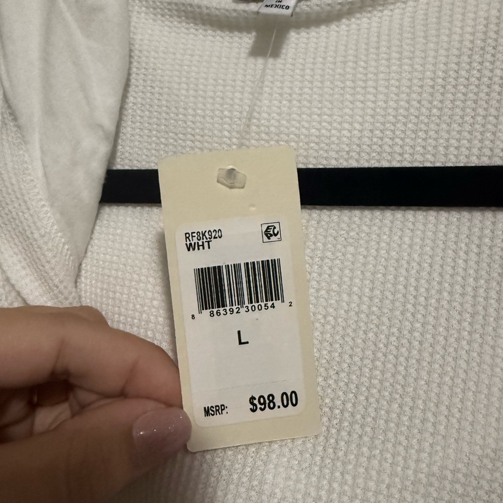 Splendid White Open-Front Sweater - Picture 8 of 9